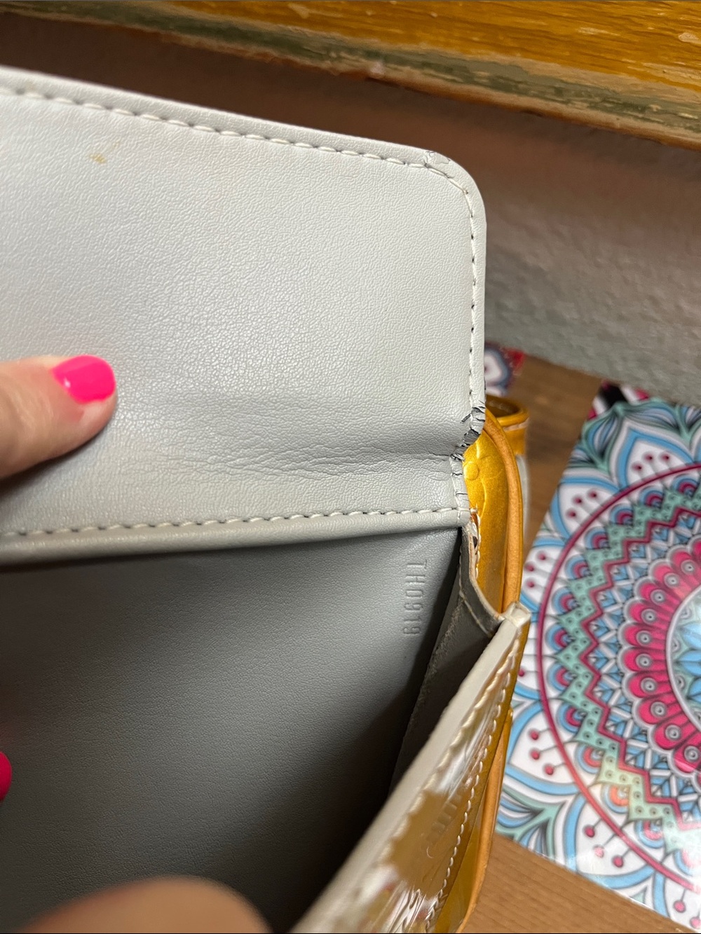 Louis Vuitton Yellow Vernis Monogram Crossbody Bag with Natural Leather Strap - Picture 9 of 13